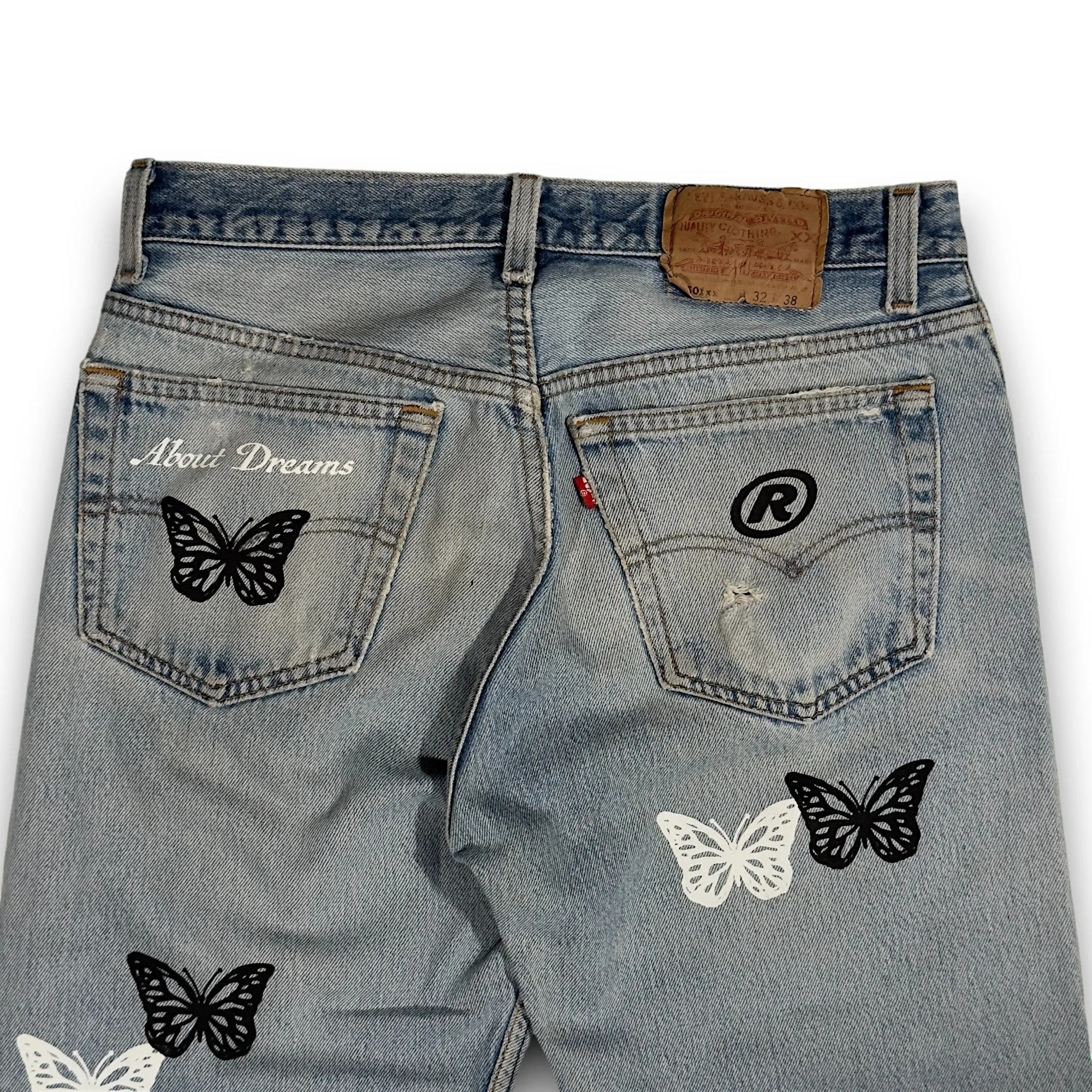 1/1 Distressed Vintage Levi’s Butterfly Jeans