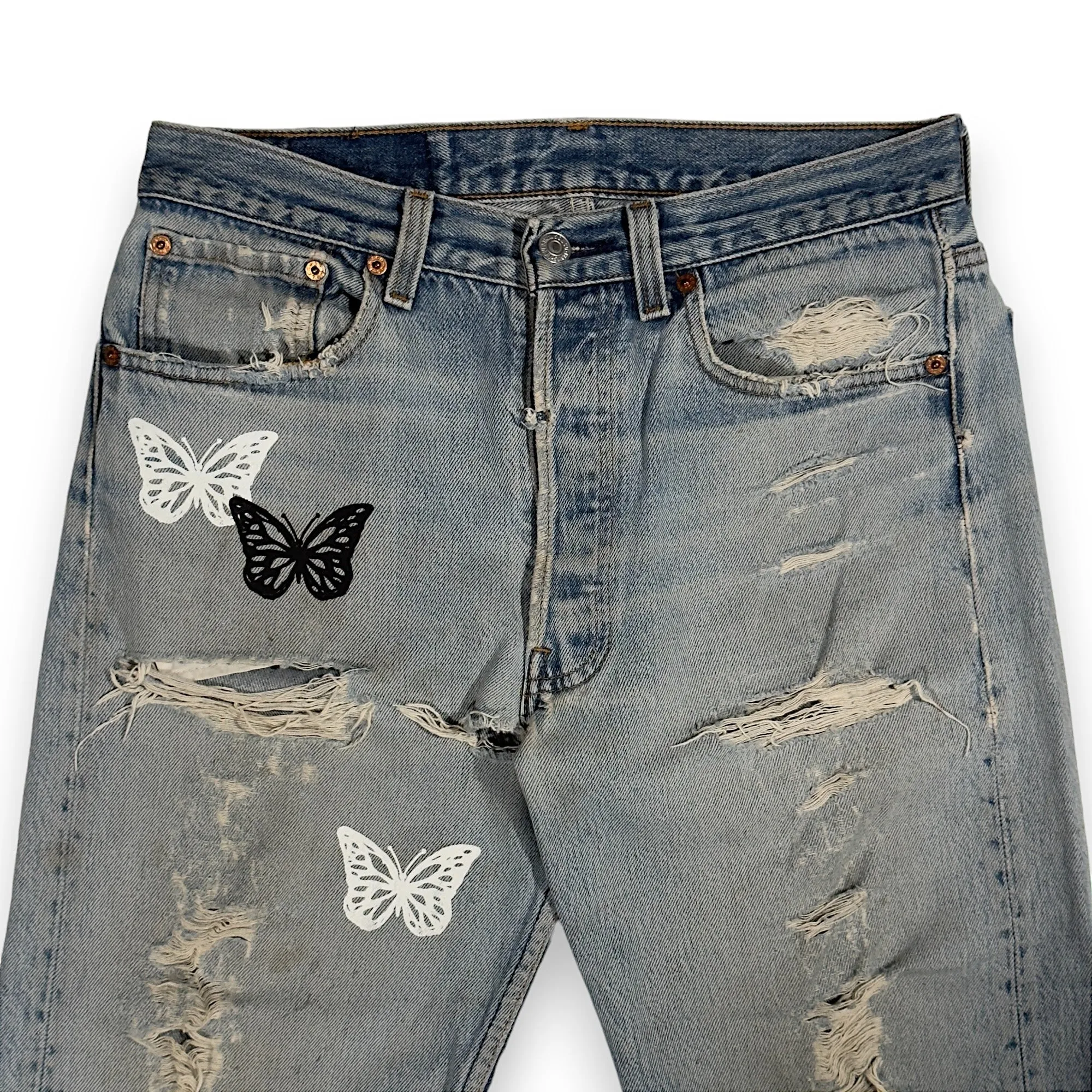 1/1 Distressed Vintage Levi’s Butterfly Jeans