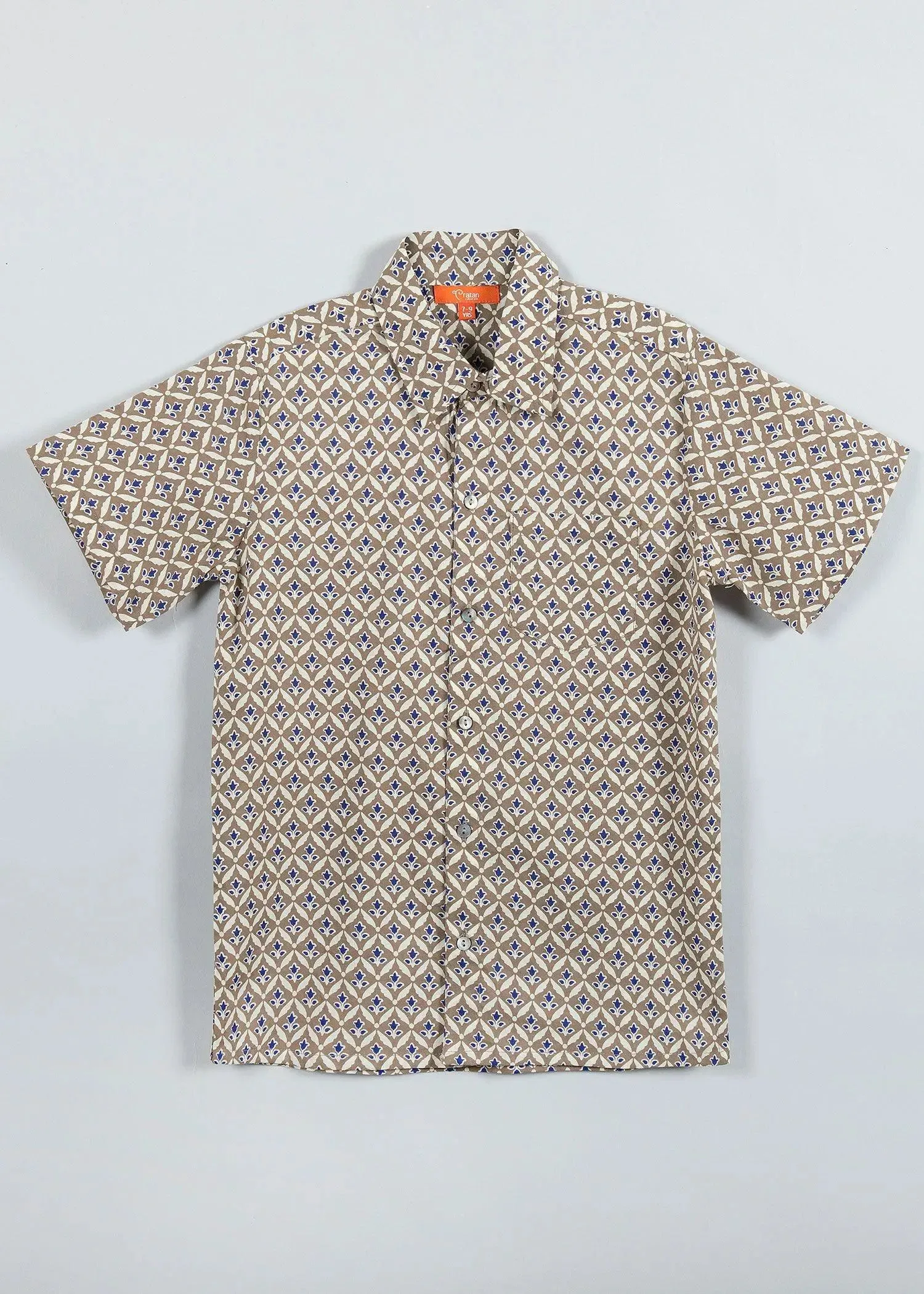 Abhay Brown Cotton Shirt Boy (2-12 Years)
