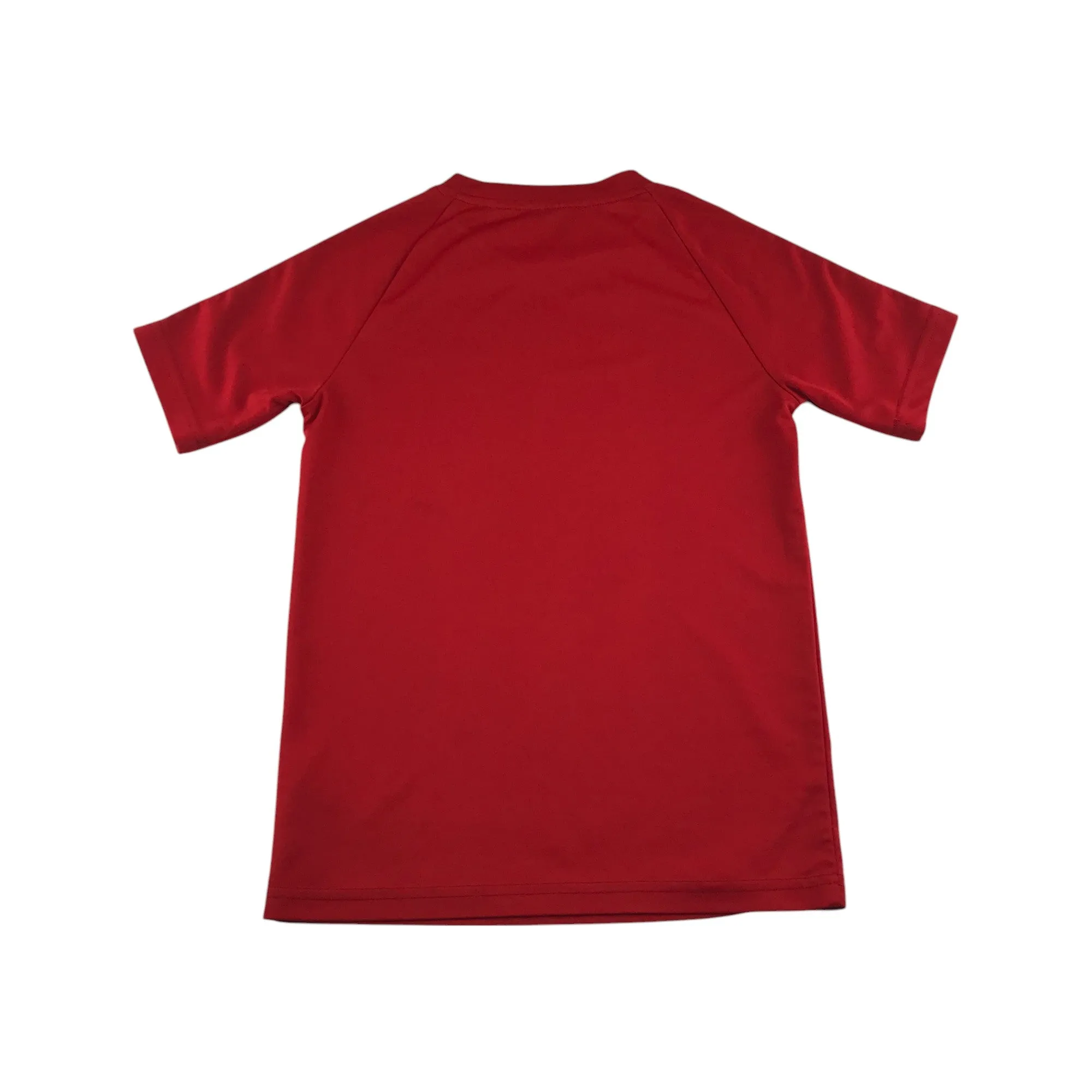 Adidas sports top 9-10 years red with 3 white strips