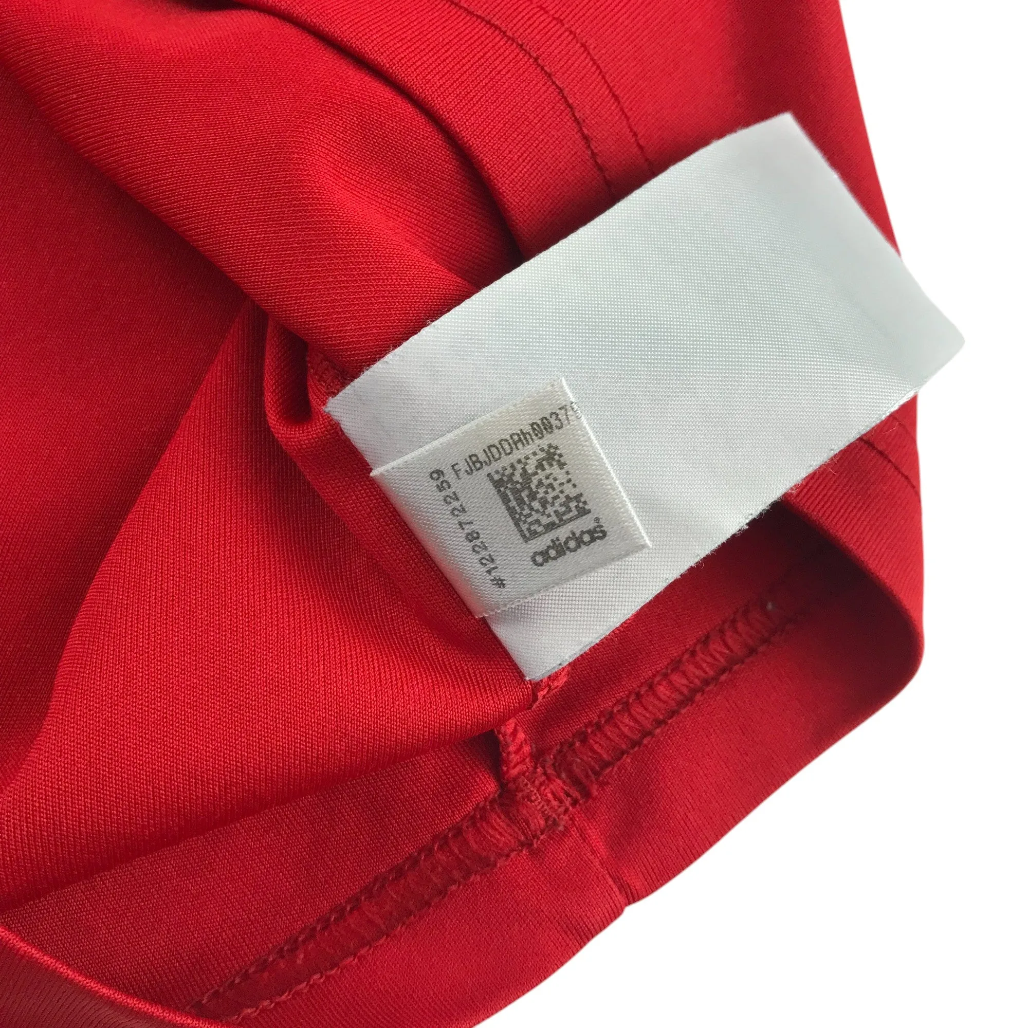 Adidas sports top 9-10 years red with 3 white strips