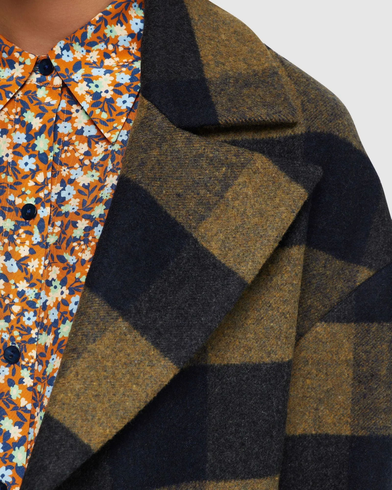 Anna Wool Rich Check Coat