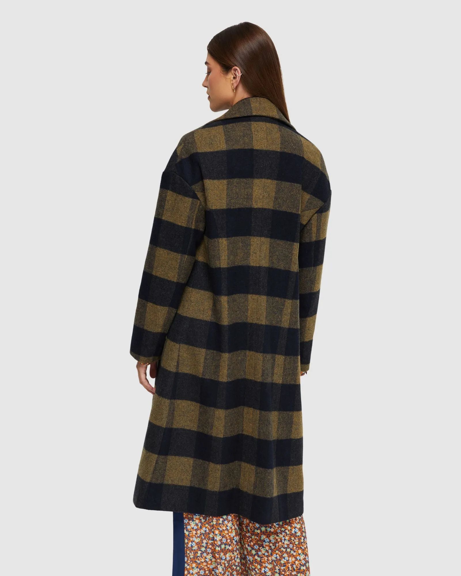 Anna Wool Rich Check Coat