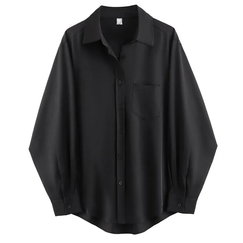 Basic Oversized Button Down Shirts