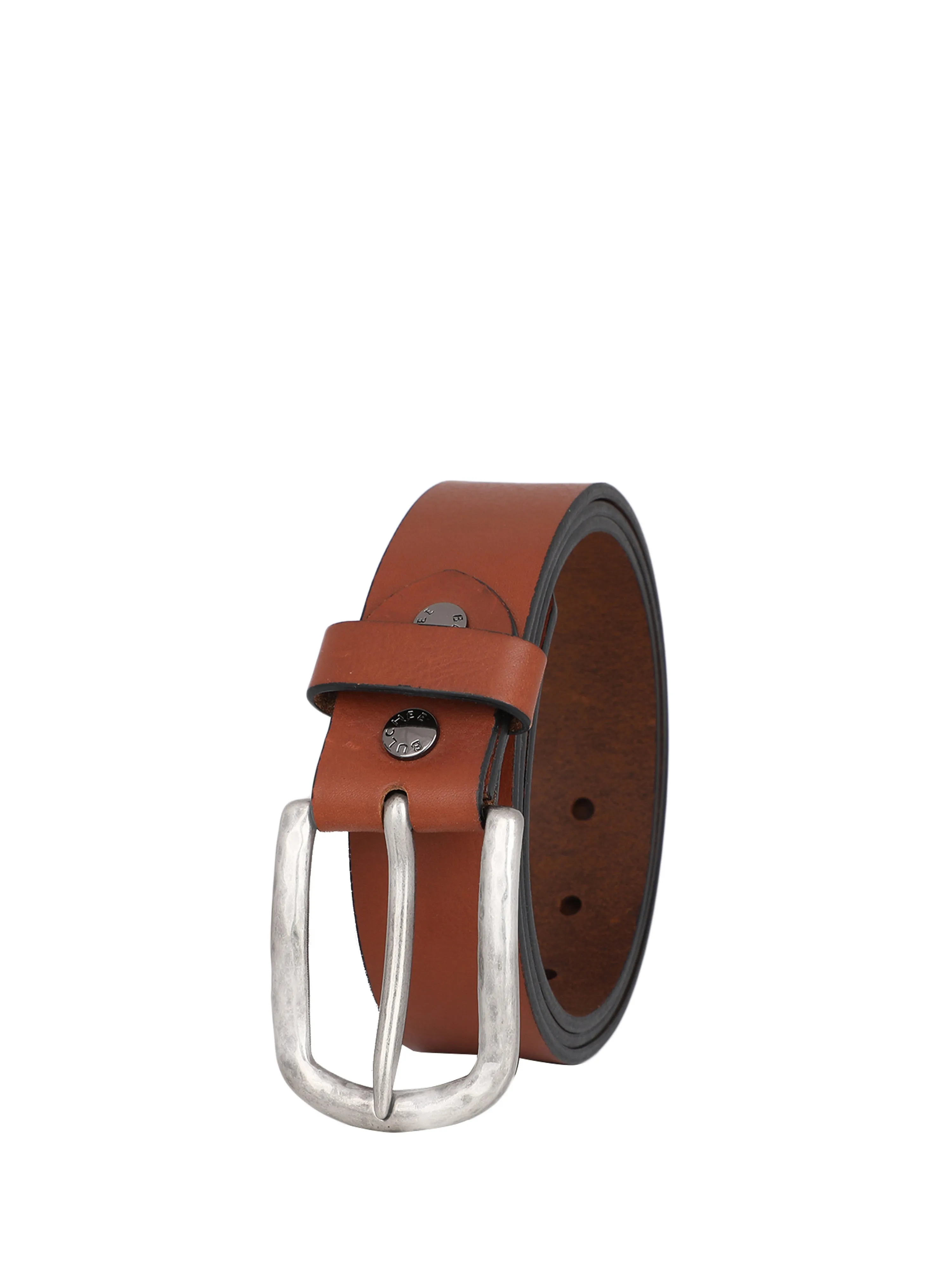 Bulchee Premium Collections Men's Full Grain Italian Leather Belt, Lifetime Leather Warranty | Plain Jeans | Tan | BUL2168B