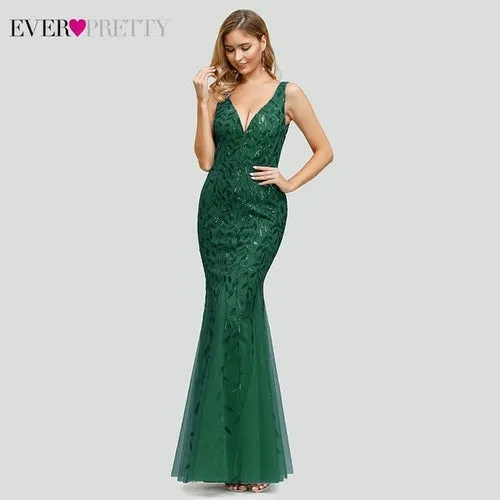 Burgundy Evening Dresses For Women Party Ever Pretty EP07886 Elegant V
