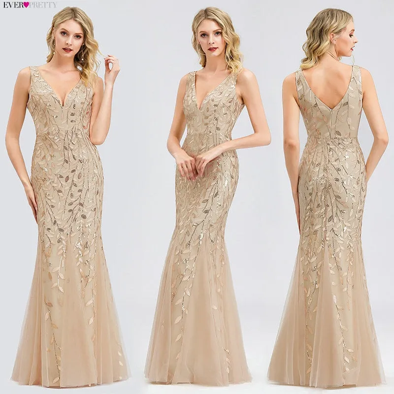 Burgundy Evening Dresses For Women Party Ever Pretty EP07886 Elegant V