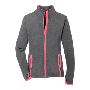 C1666W Ladies Stretch Contrast Full Zip Jacket