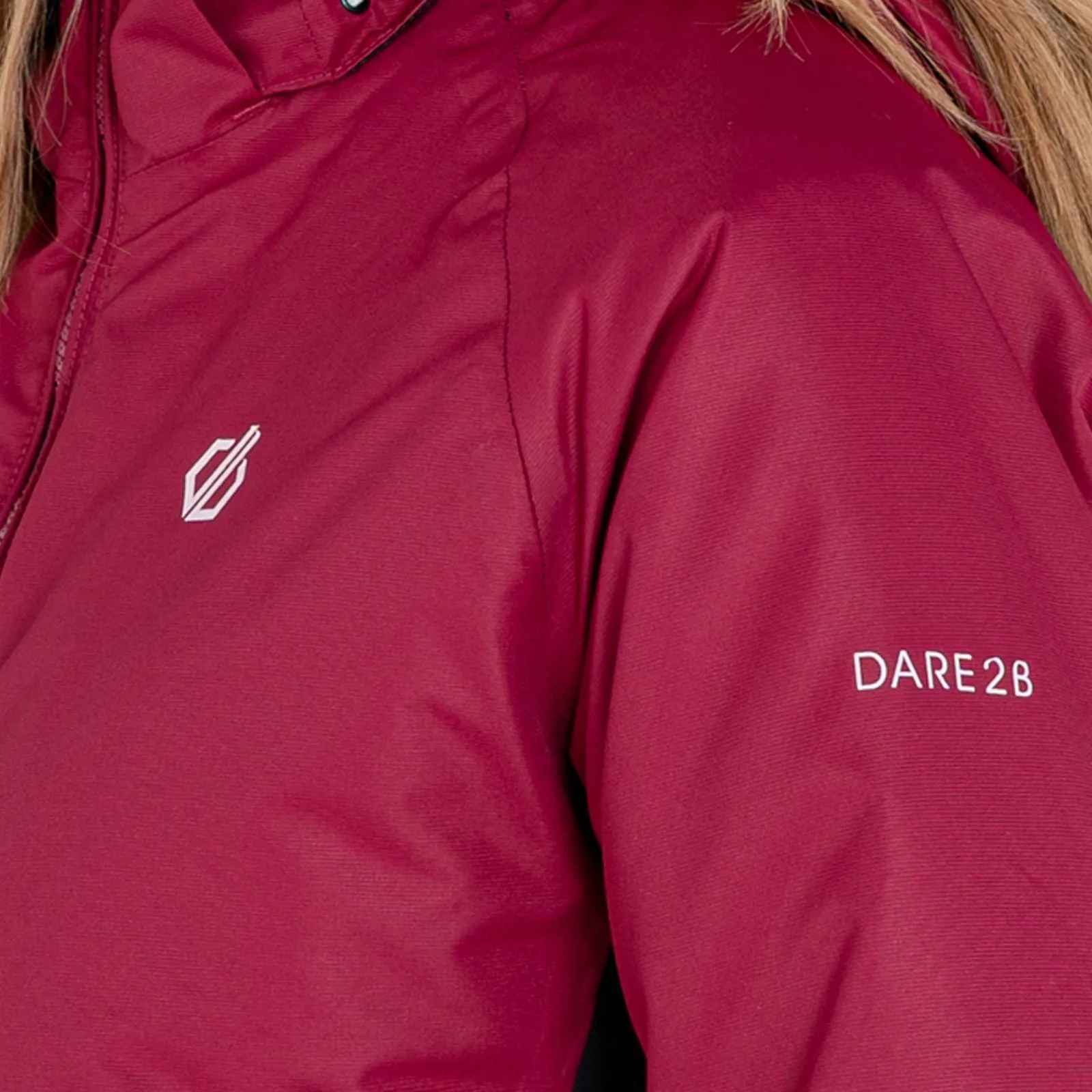 Dare 2b Womens Radiate II Waterproof Fleece Lined Ski Jacket - Beetroot