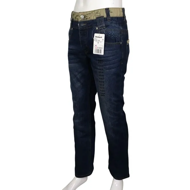 Desigual Denim Leo Blue Color Straight Leg Jeans