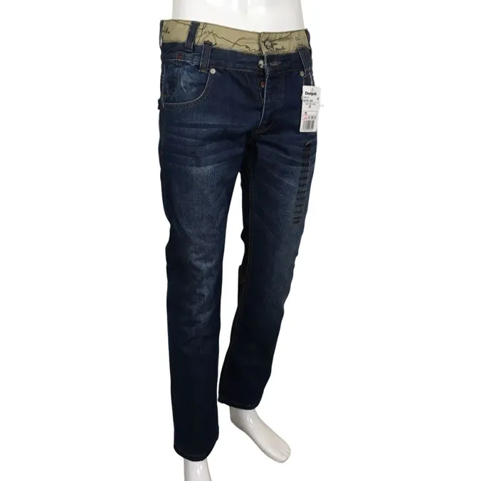 Desigual Denim Leo Blue Color Straight Leg Jeans