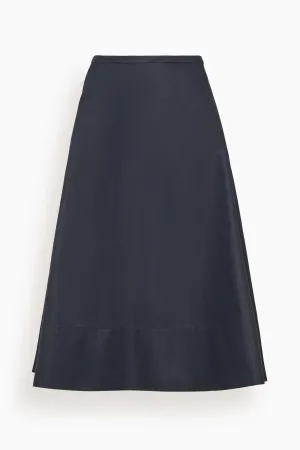 Eco Nylon Circle Skirt in Navy