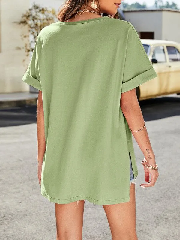 Effortless Elegance | Women's Soft Modal-blend V-neck Tee for Everyday Wear
