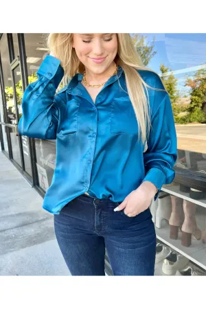 Everyday Satin Button Down Shirt