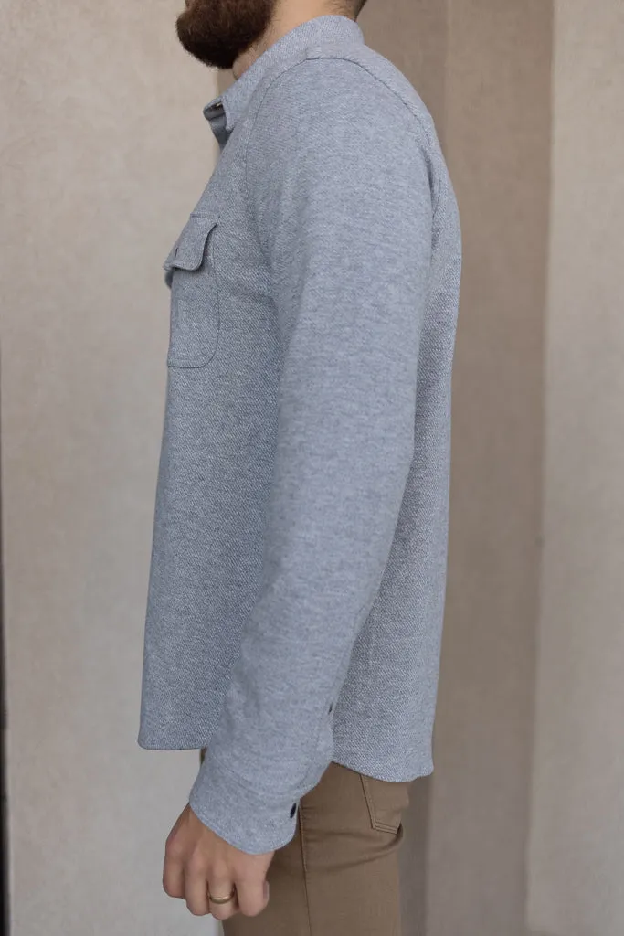 Faherty Legend Sweater Shirt, Fossil Grey Twill