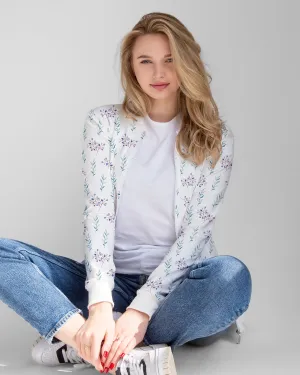 Floral Print Bomber Jacket