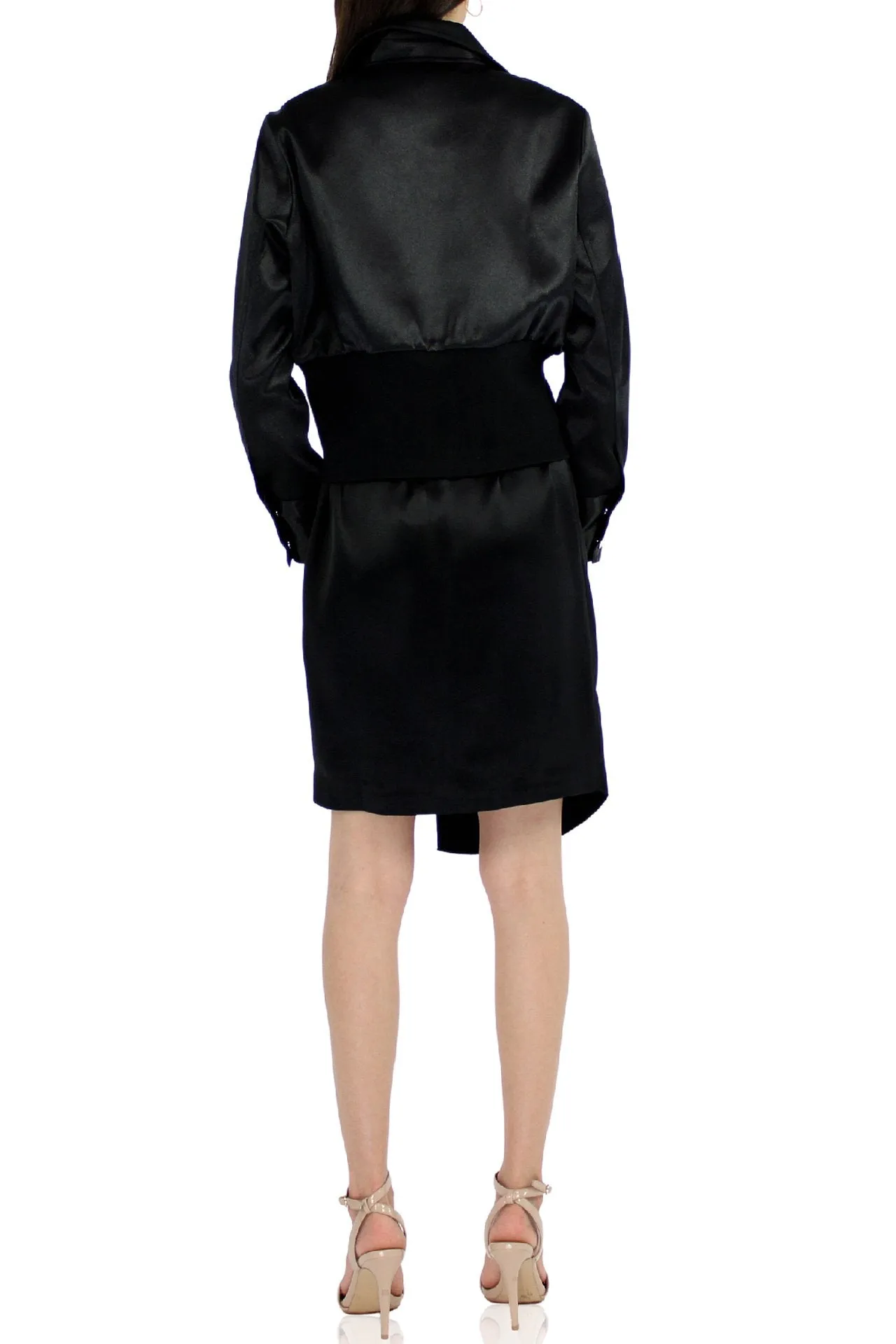 Front Zip Jacket In Black