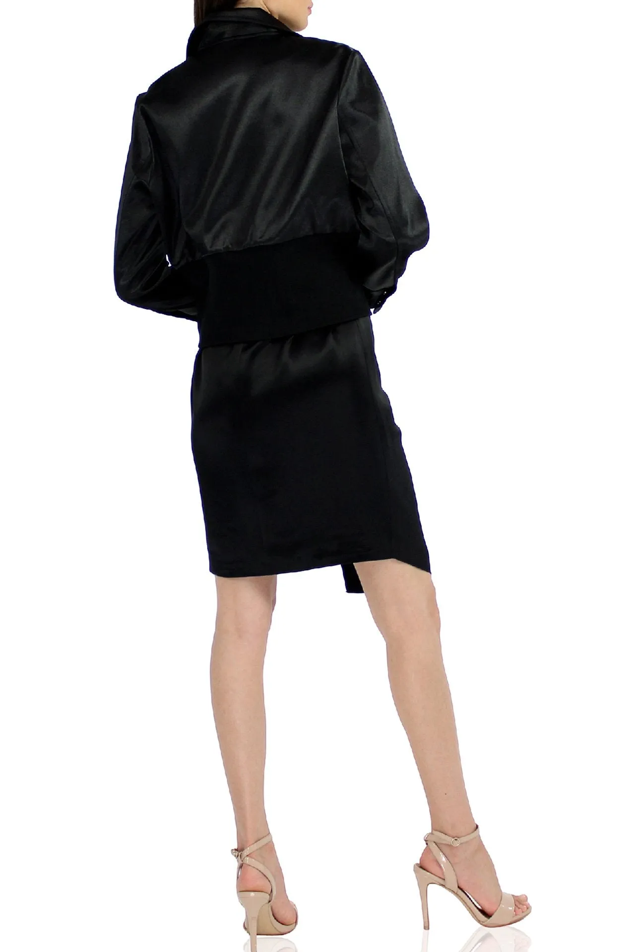 Front Zip Jacket In Black