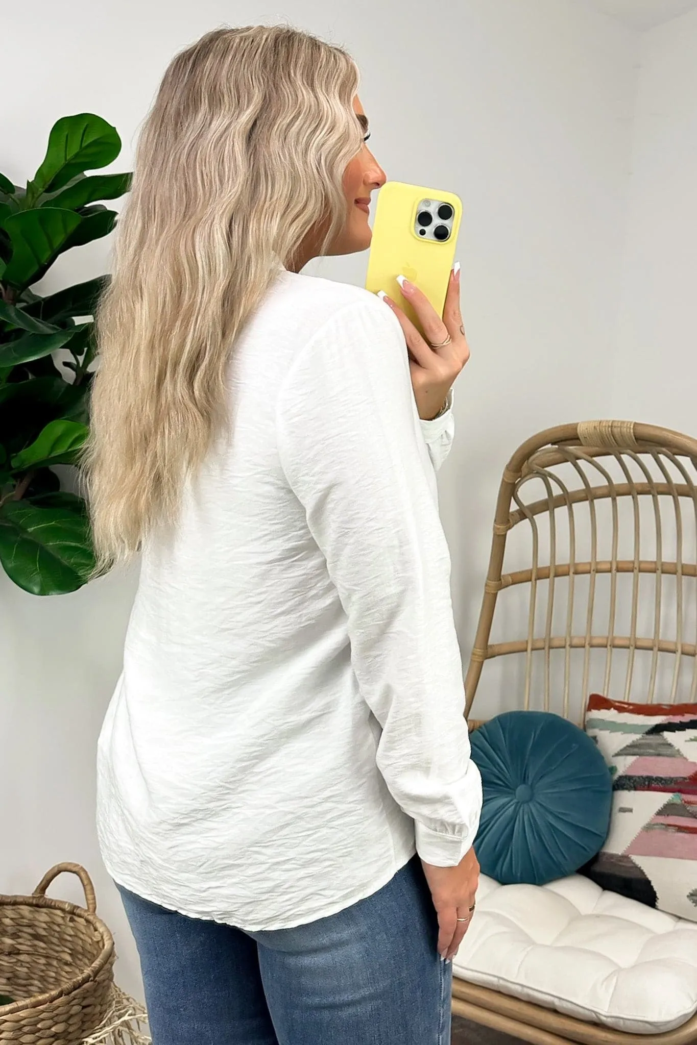 Haylen Viscose V-Neck Relaxed Top - FINAL SALE