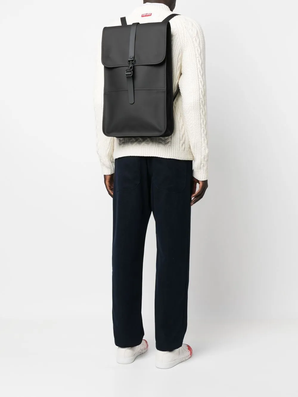 hook-clip fastened backpack