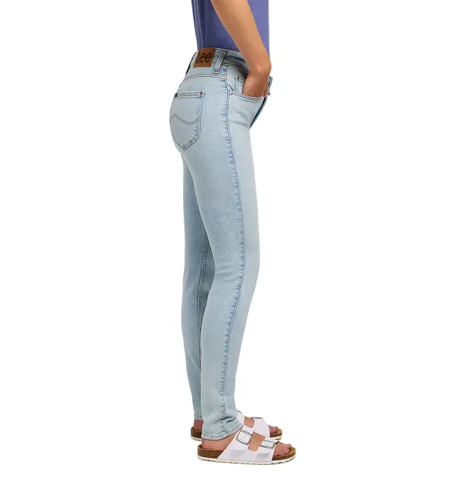 Lee pantalone jeans a vita alta da donna Scarlett 112348997 blu chiaro