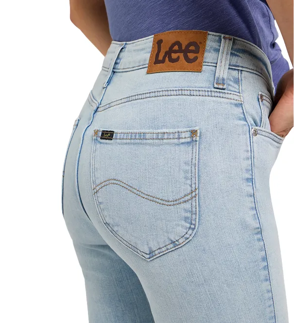 Lee pantalone jeans a vita alta da donna Scarlett 112348997 blu chiaro