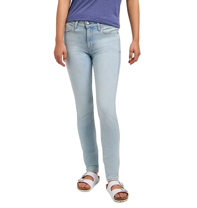 Lee pantalone jeans a vita alta da donna Scarlett 112348997 blu chiaro