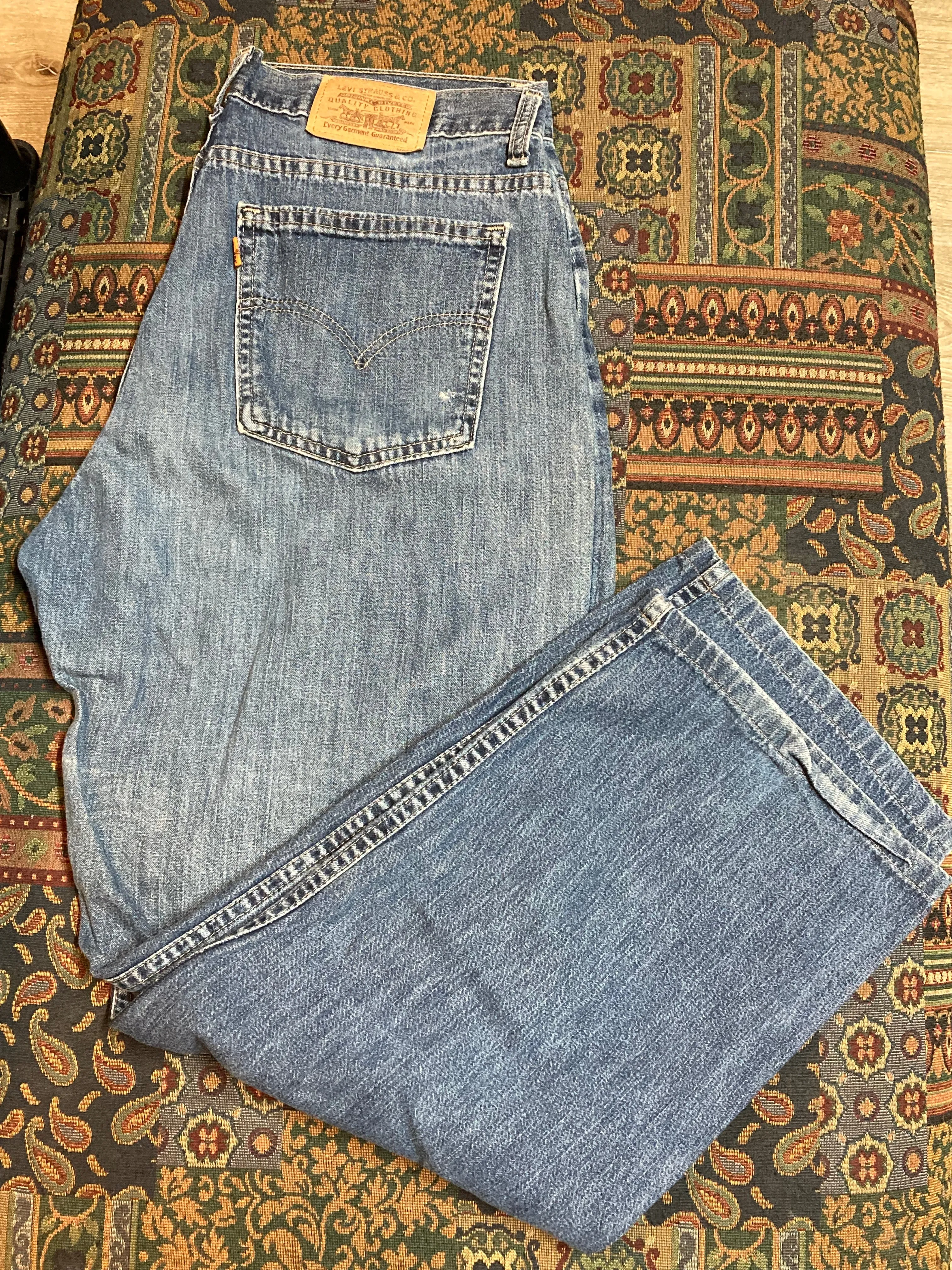 Levi’s 569 Vintage Orange Tab Denim Jeans - 32”x26”, Made in Canada
