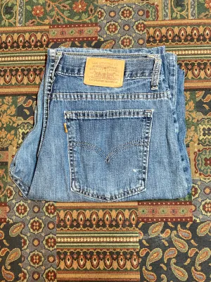 Levi’s 569 Vintage Orange Tab Denim Jeans - 32”x26”, Made in Canada