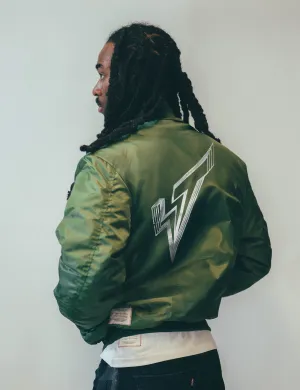 MA 1 Logo Bomber in Green