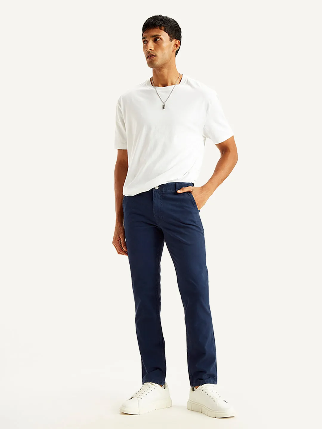 Men's Navy Slim Fit Chinos