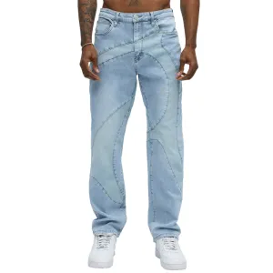 Men's Vintage Casual Patchwork Washed Jeans 55519797F