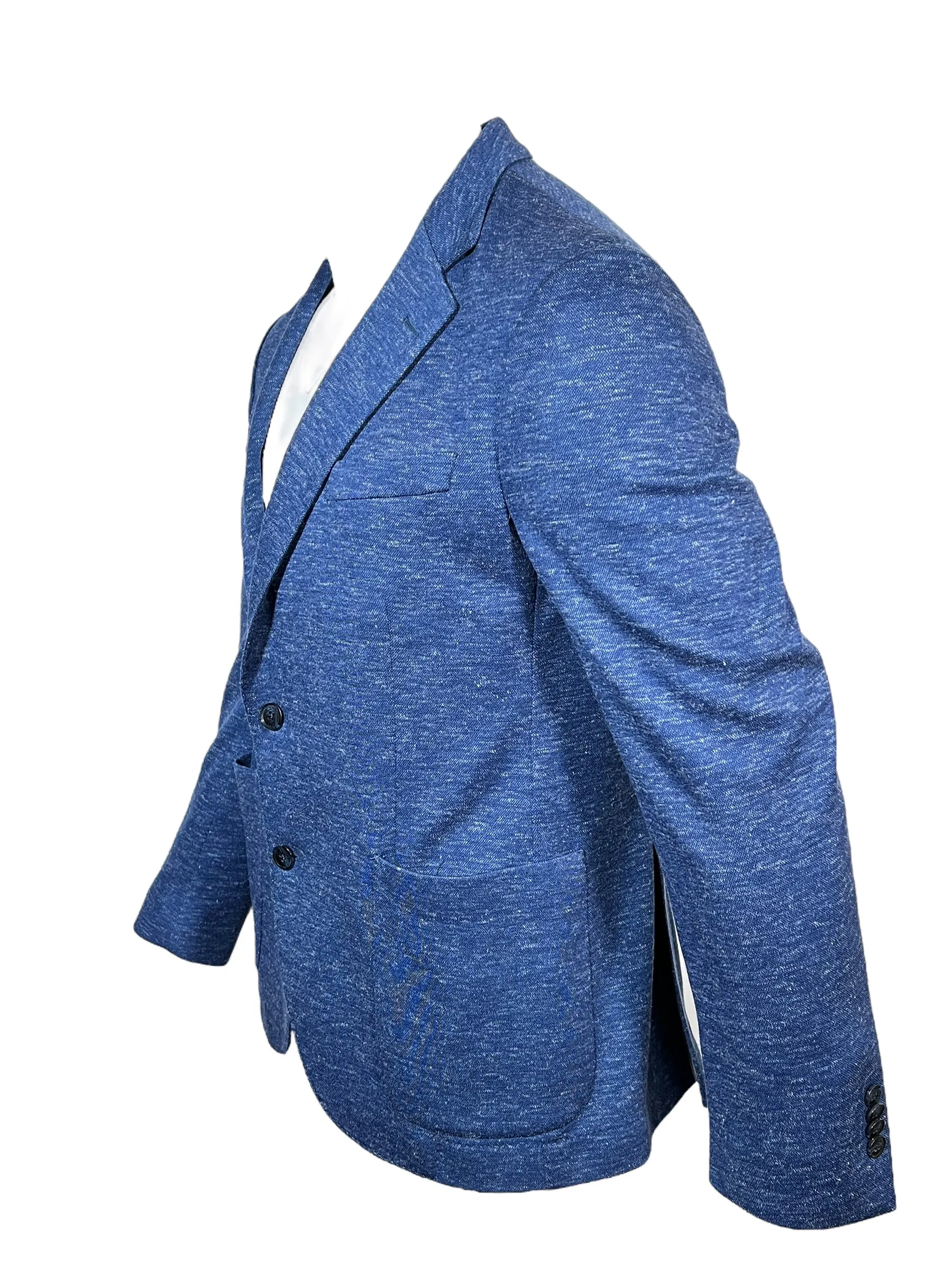 OARS & OLD IVY BARBERIS WOOL BLEND SOFT SPORT COAT - BLUE MIX