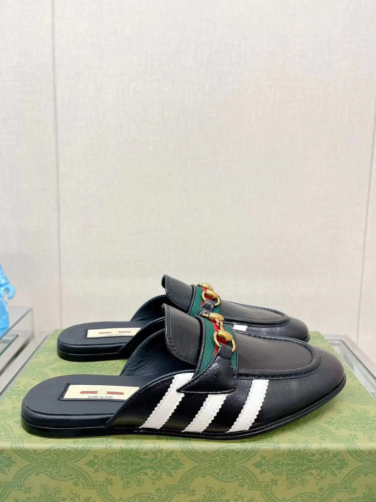 SE1032 adidas x Gucci women's slipper with Horsebit / Size5-10
