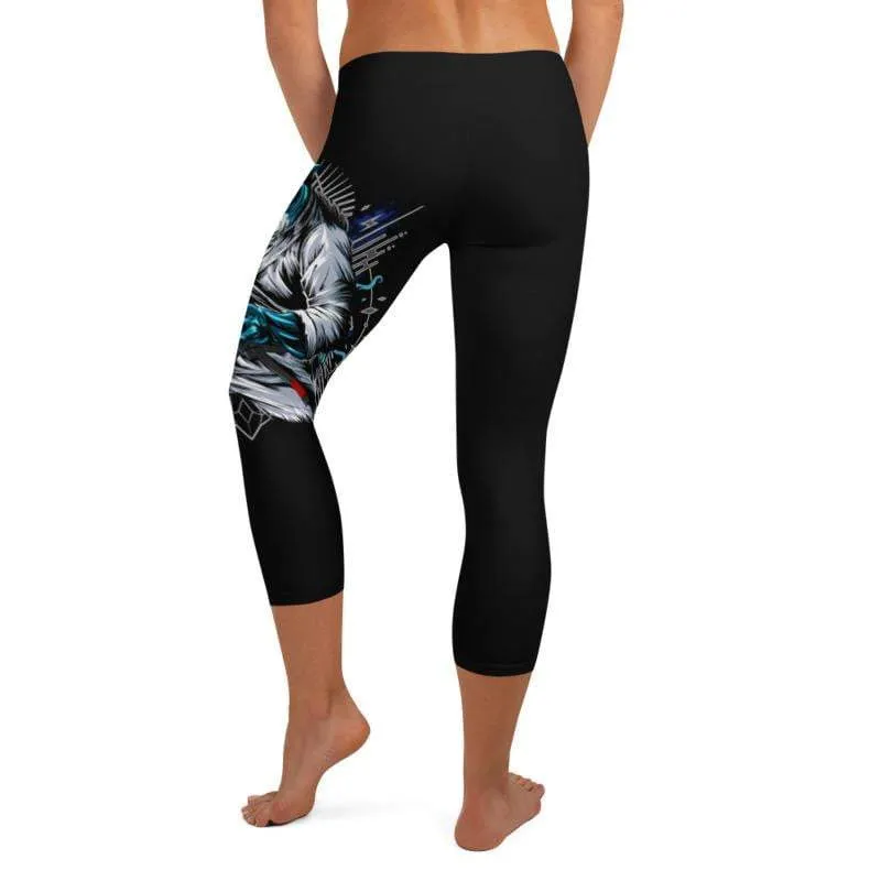 Shark Frenzy | Capri Leggings | Submission Shark