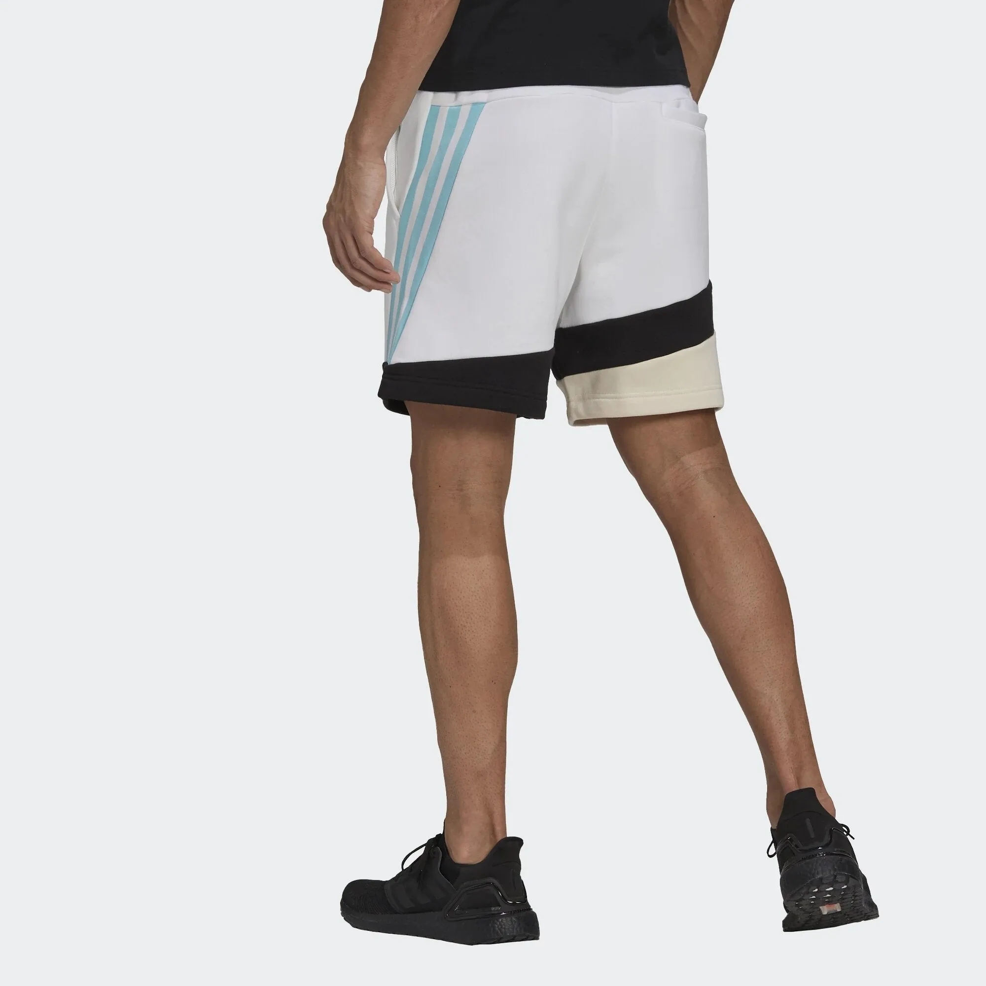 Short Adidas Sportswear Colorblock - Blanc/Noir/Rose