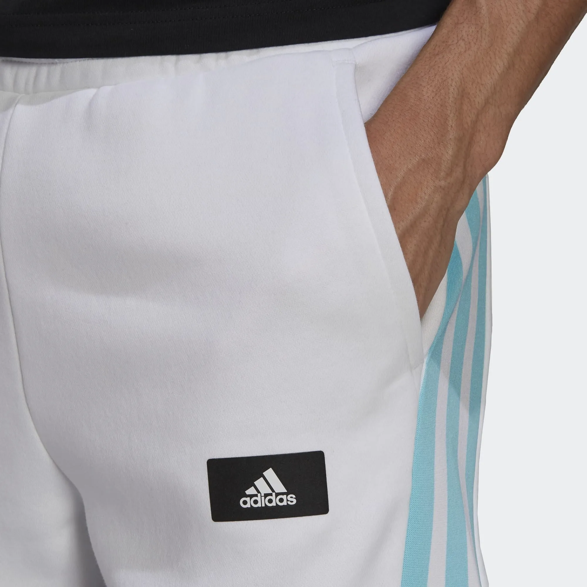 Short Adidas Sportswear Colorblock - Blanc/Noir/Rose