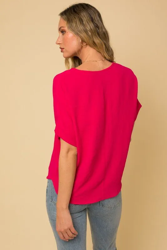 Short Sleeve Side Slit Top