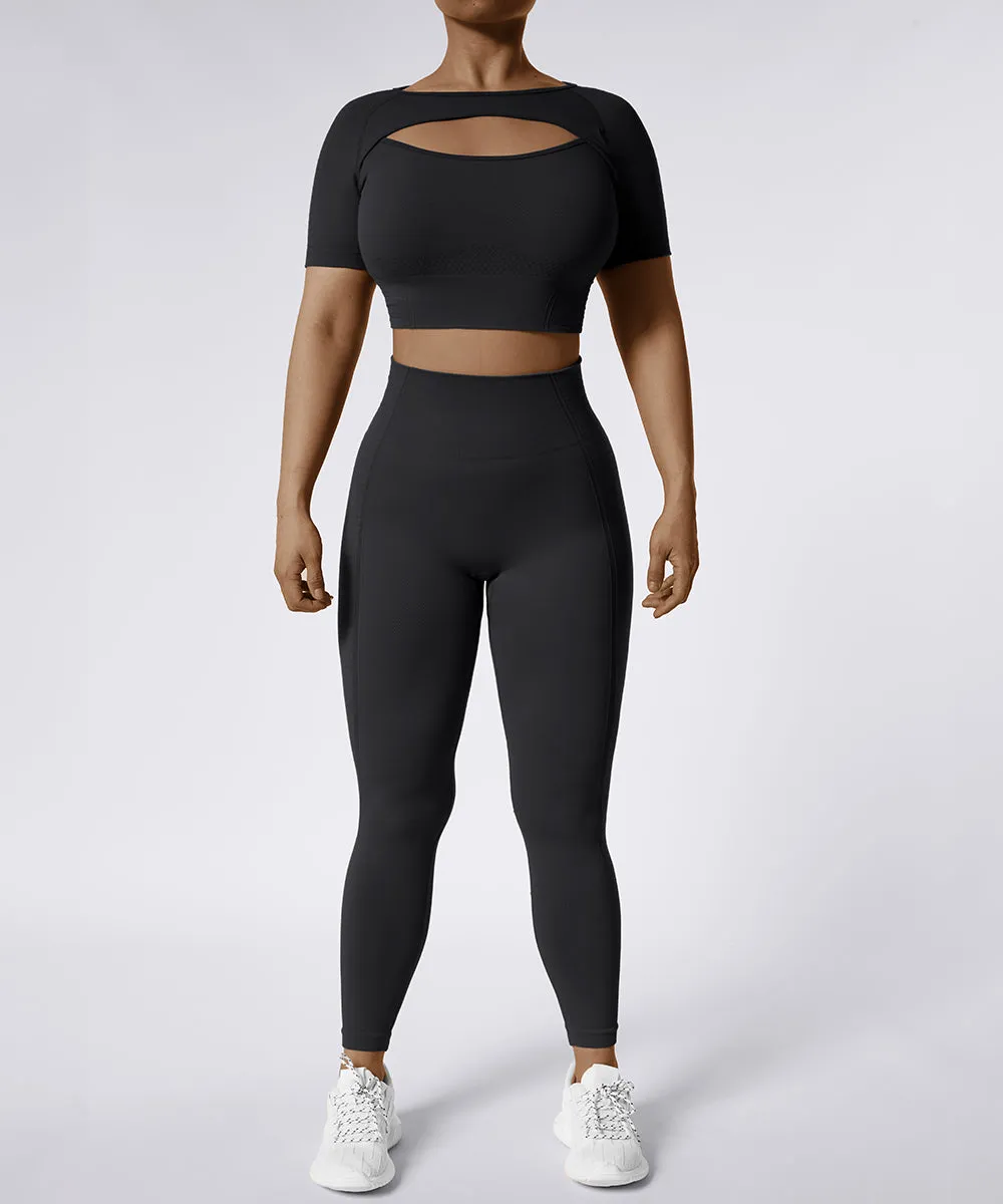 Solid Seamless Leggings Set