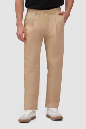 Straight Fit Chinos with Pleats