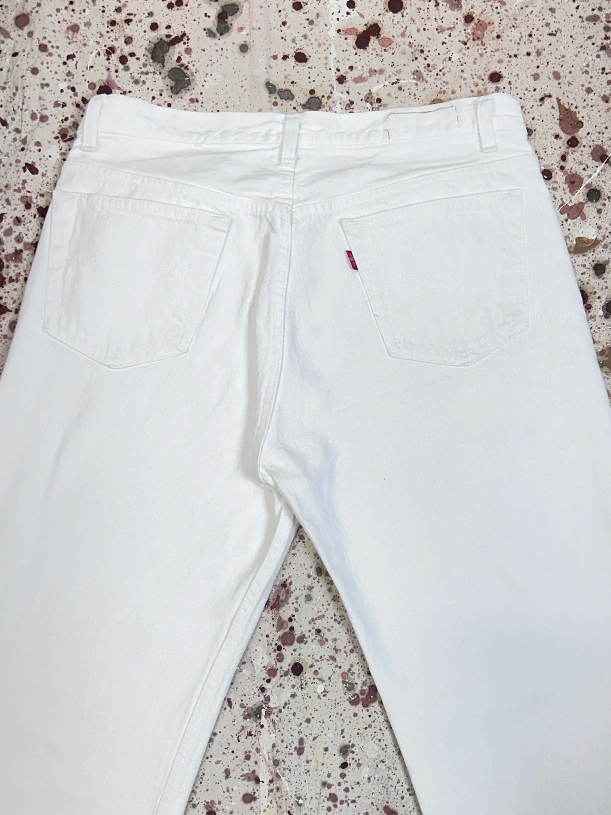 Vintage USA Levi's 501 White Denim Jeans (JYJ0324-093)