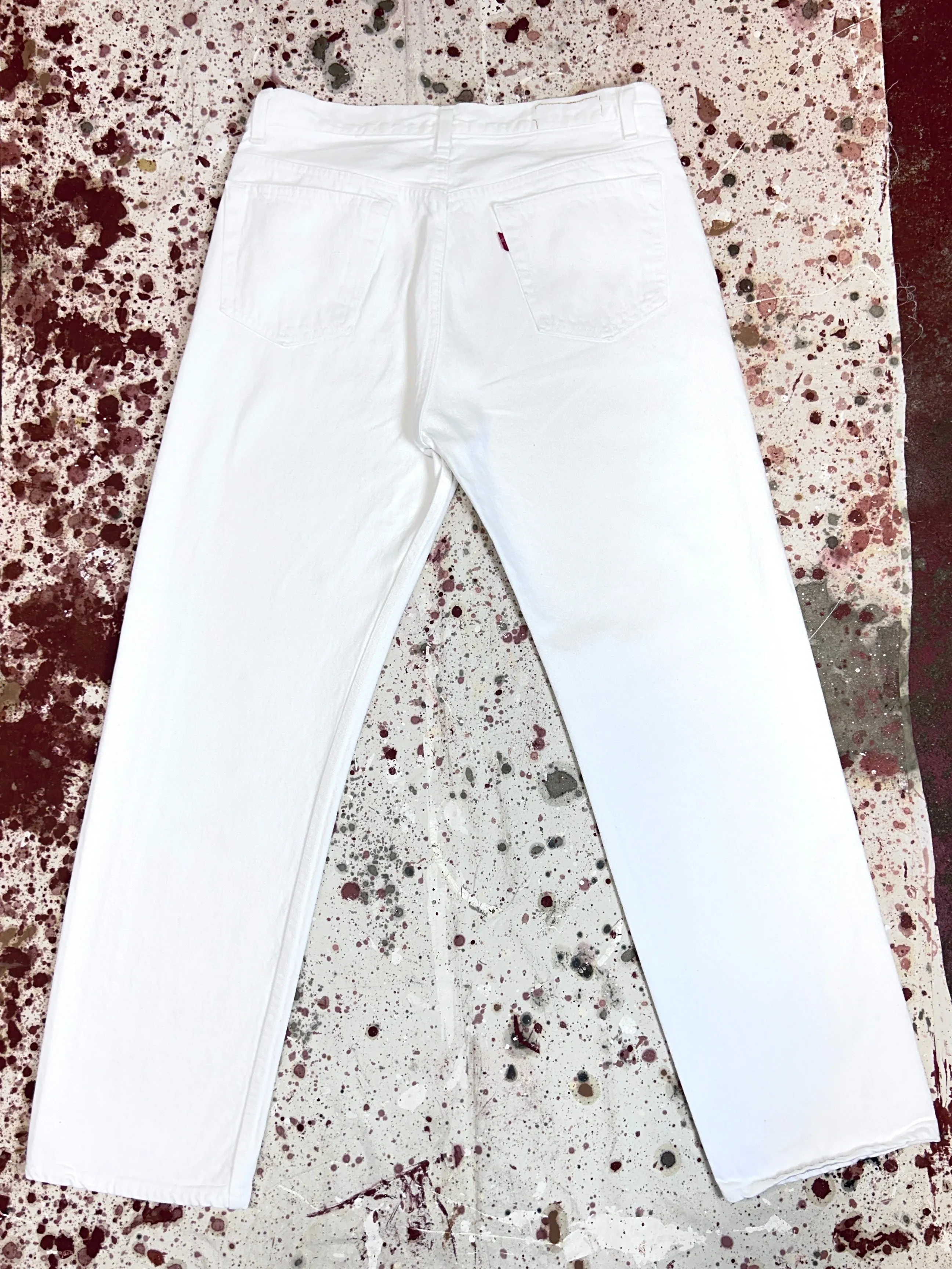 Vintage USA Levi's 501 White Denim Jeans (JYJ0324-093)