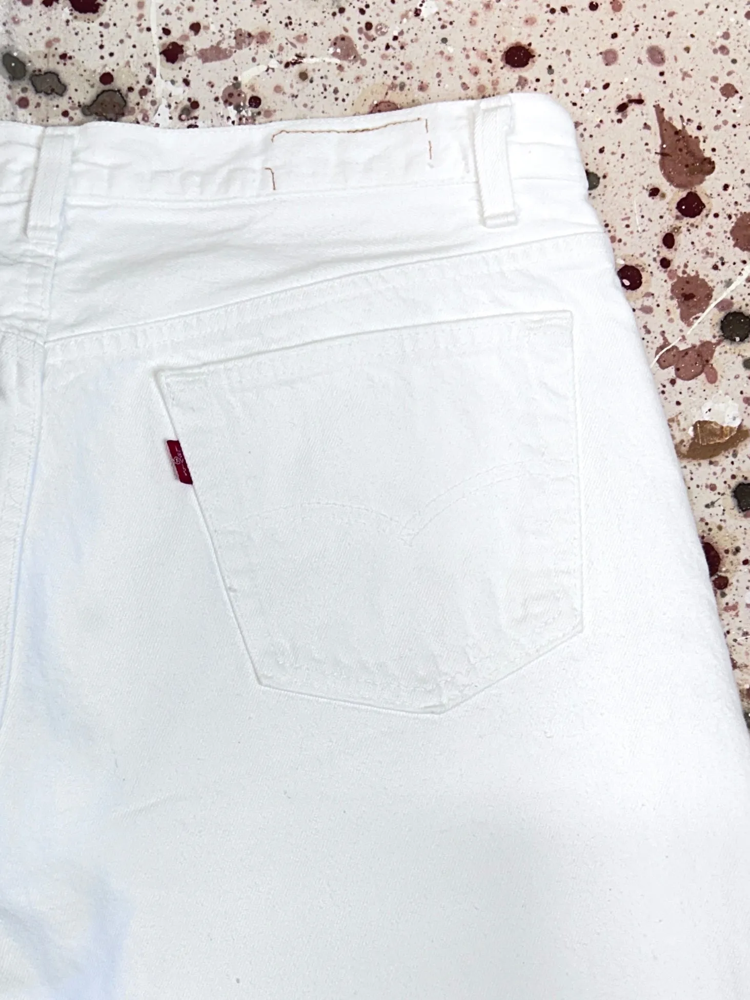 Vintage USA Levi's 501 White Denim Jeans (JYJ0324-093)