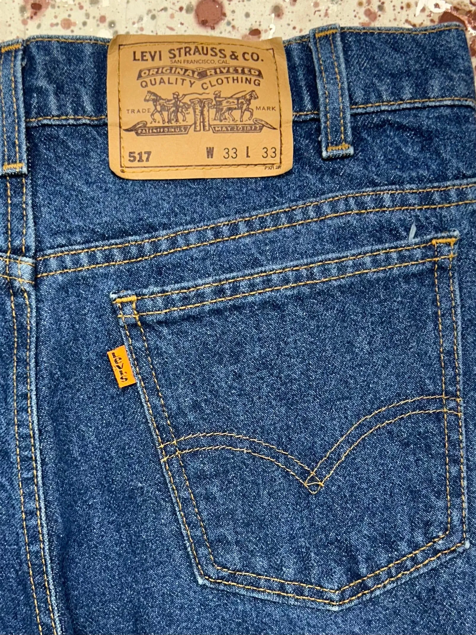Vintage USA Levi's 517 Dark Wash Denim Jeans (JYJ1124-375)
