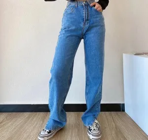 Women Pants | Women Casual Jeans | High Waist Jean | Straight Leg Jeans | Streetwear Jeans | Autumn Winter Casual Pants | Slim Loose Pants