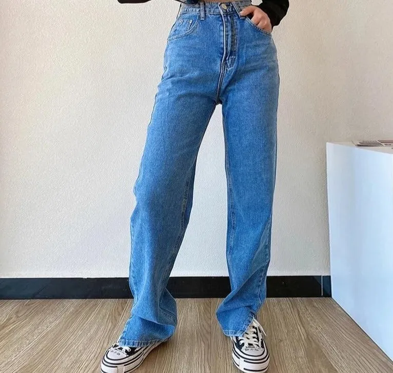 Women Pants | Women Casual Jeans | High Waist Jean | Straight Leg Jeans | Streetwear Jeans | Autumn Winter Casual Pants | Slim Loose Pants