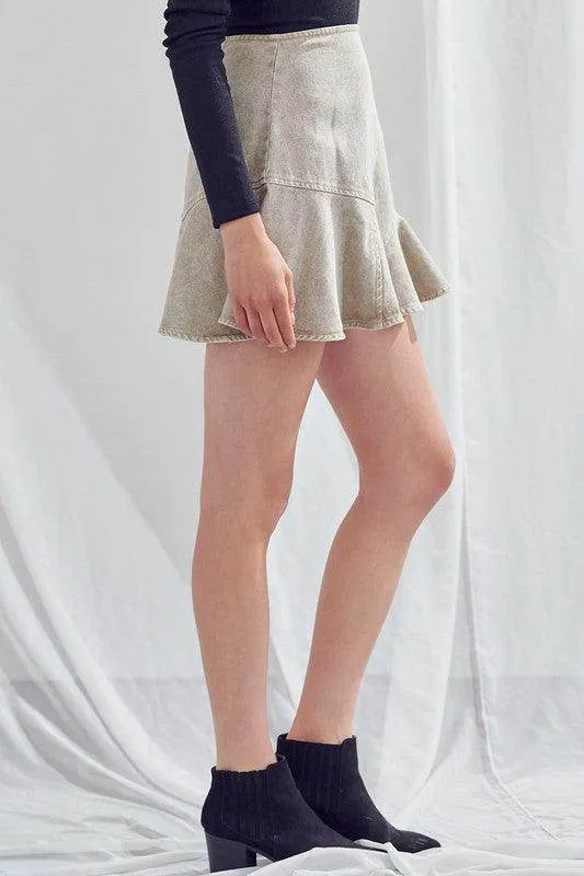 Womens Charcoal or Taupe A-Line Skirts