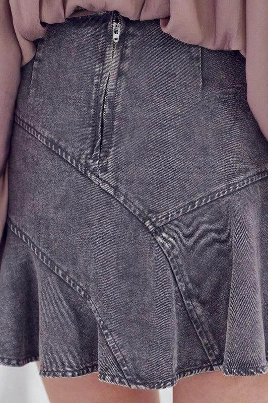 Womens Charcoal or Taupe A-Line Skirts