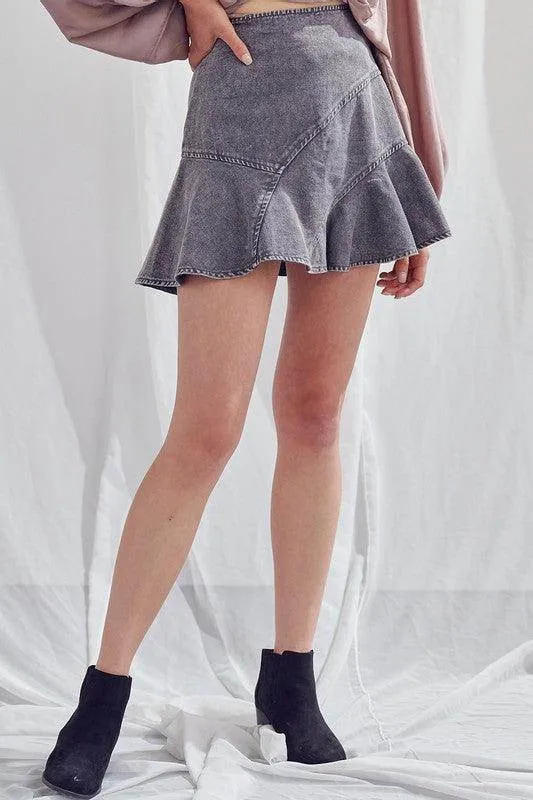 Womens Charcoal or Taupe A-Line Skirts