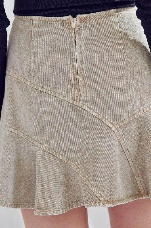 Womens Charcoal or Taupe A-Line Skirts